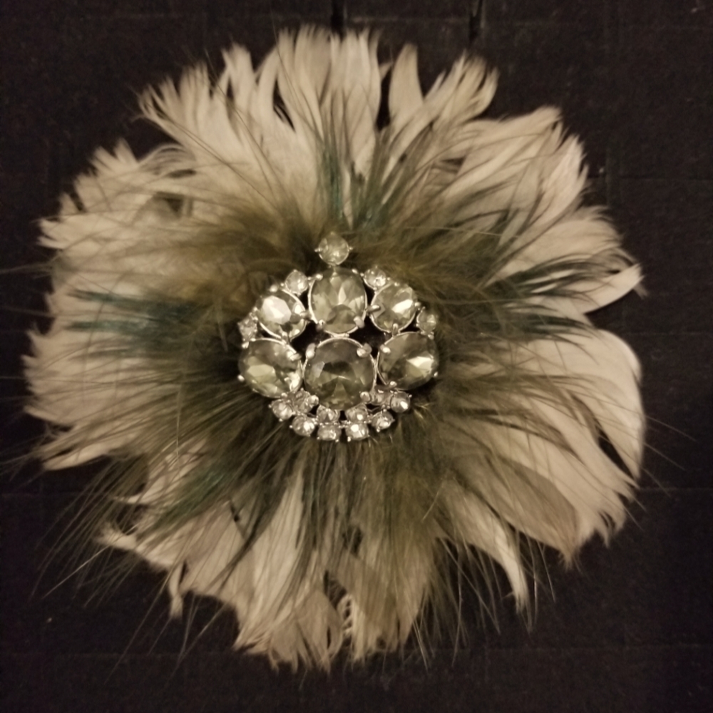 Stella & Dot Plume Brooch Purple